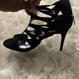 Black stiletto heels